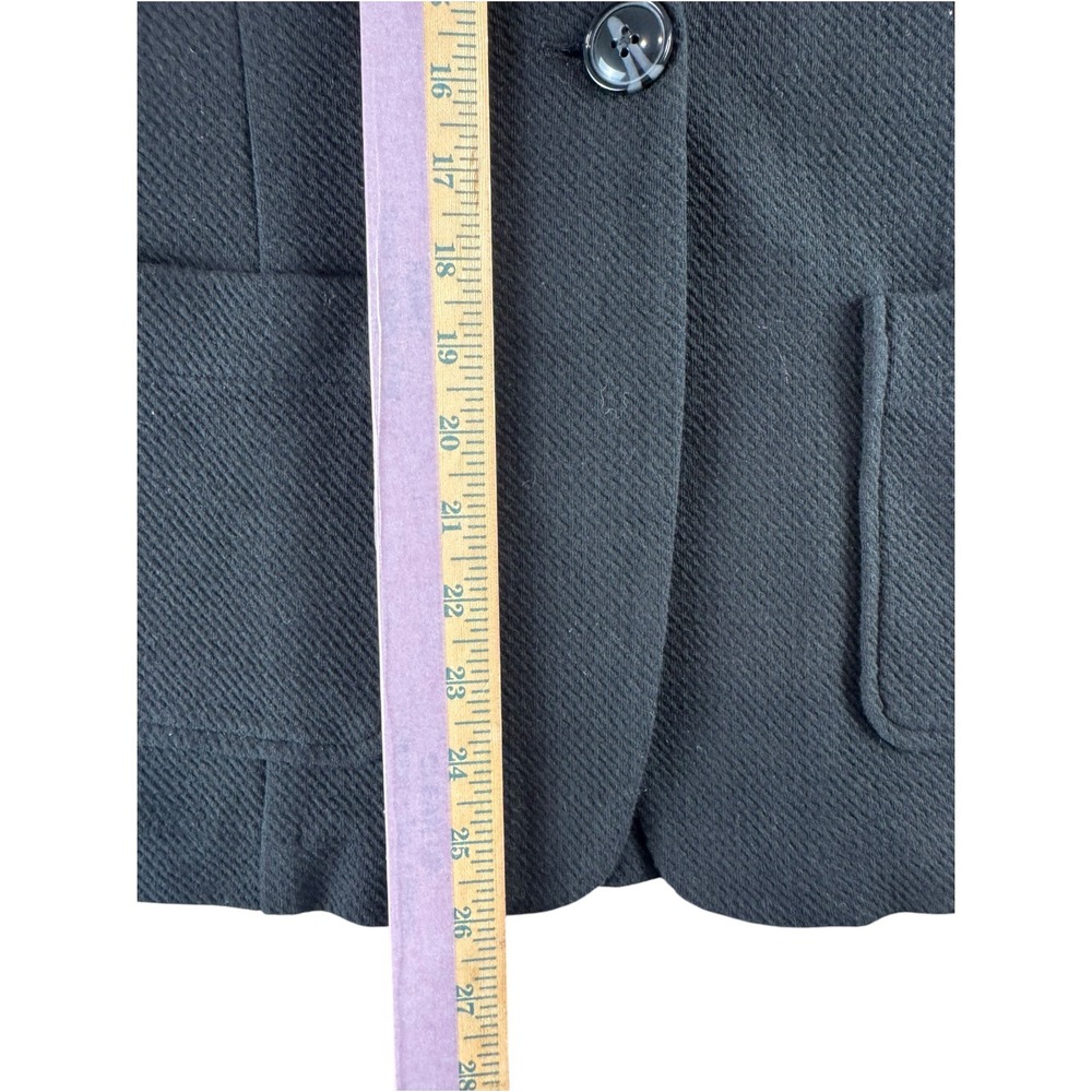 Christopher & Banks Black Textured Knit Single Button Blazer Jacket Womens SZ‎ M - Picture 4 of 7